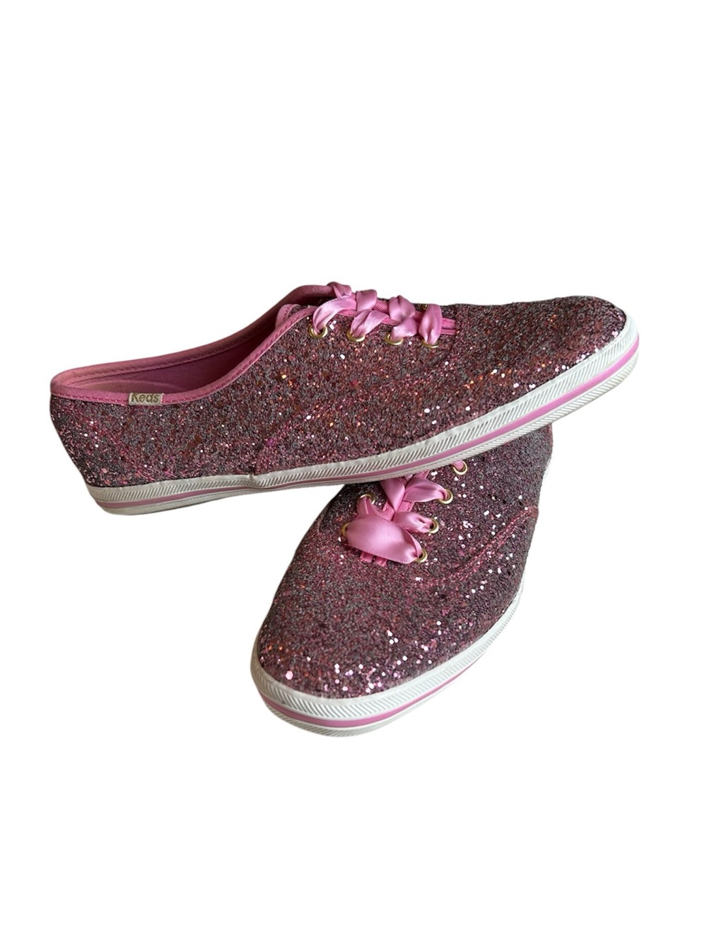 Kate Spade x Keds Pink Glitter Sneakers Size 8